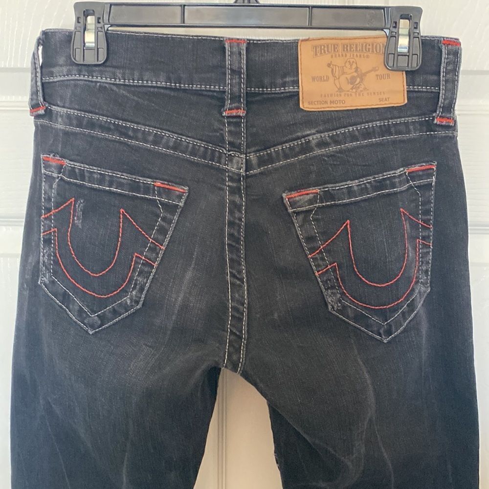 TRUE RELIGION Women’s Moto Jeans Size 27” x 33” - Picture 5 of 6